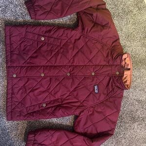 Patagonia Maroon and Peach Quilted Jacket